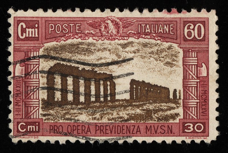 01736 Italy Scott B27 60c semipostal used, light cancel