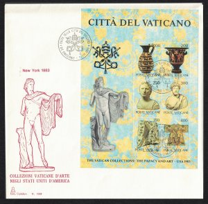 Vatican The Vatican Art Collections MS T1 FDC 1983 SC#718 SG#MS797 MI#Block 6