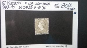 St. Vincent 1883 Scott# 42 Mint Light Hinge F-VF RARE