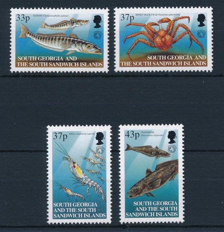 [28227] South Georgia 2001 Marine Life Fish Crab Krill MNH