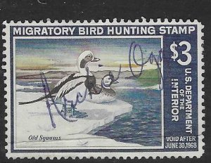 US #RW34  1967  $3 Federal Duck Stamp  (U) multicolored  CV$12.50