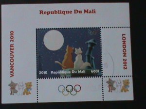 ​DJIBOUTI- DISNEY CARTOON-VANCOUVER'2010 OLYMPIC GAMES-S/S FANCY CANCEL VF