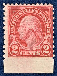 [0880] 1923 Scott# 579 MVLH / Perf 11 x 10 variety - bottom imperf