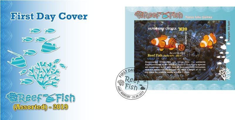 Stamps Papua New Guinea 2019. - Reef fish (assorted No. 2) - FDC SOUVENIR SHEET