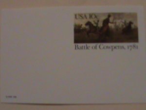 ​UNITED STATES-1980- BATTLE OF COWPENS,1781-MNH POST CARD-VERY FINE