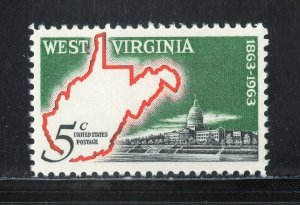 1232 * WEST VIRGINIA *  U.S. Postage Stamps  MNH