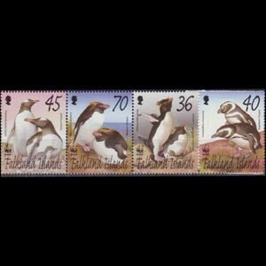 FALKLAND IS. 2002 - Scott# 820a WWF-Penguins Set of 4 NH