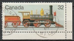 1984 Canada - Sc 1036 - used VF - 1 single - Locomotives - Scotia 0-6-0 type