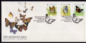 New Zealand 1075-1077 Butterflies U/A FDC