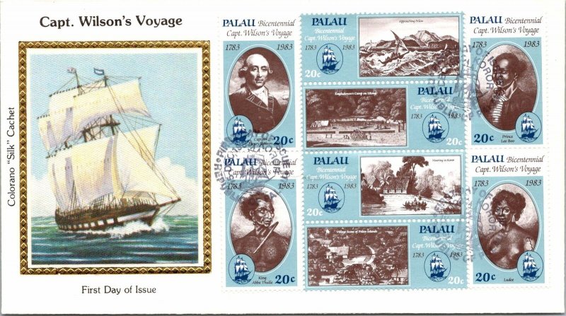 Palau FDC 1983 - Capt. Wilson's Voyage - Koror - F29733 