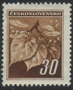 Czechoslovakia #257 - Linden Leaves & Buds - Used 