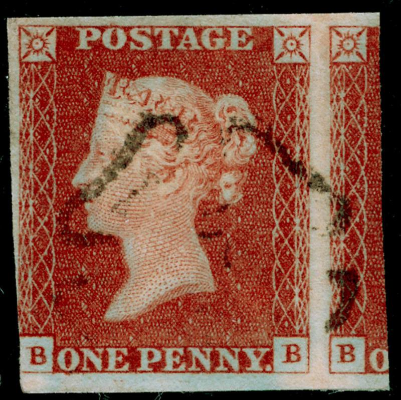 SG8, 1d red-brown, FINE USED. BLACK MX. BB