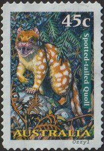 Australia #1624 1997 45c Nocturnal Animals Spotted-tailed Quoll  USED-VF-NH. 