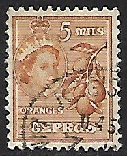 Cyprus # 170 - Oranges & Q.E.II - used.....{ZW6}