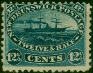 New Brunswick 1860 12 1/2c Indigo SG18 Fine Unused