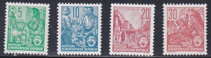 German Dem Rep # 330, 331, 333 & 335, Workers, H