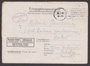 GERMANY 1944 POW lettersheet ex Stalag VIII A to Serbia.....................Q164