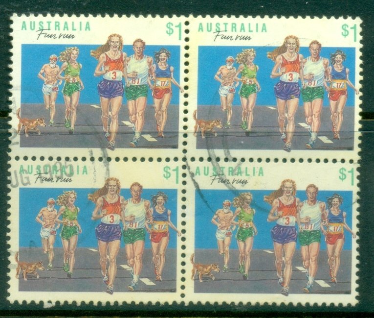 Australia 1990 Sports $1 Running Blk 4 FU