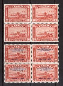 Canada #175 & #203 XF/NH Rare Block Duo