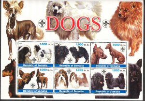 Somalia 2003 Dogs Scouting Scouts ( II ) Sheet MNH Private