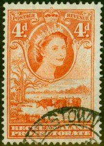 Bechuanaland 1958 4d Red-Orange SG146b Fine Used