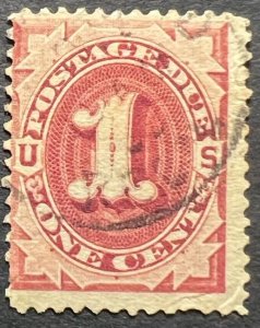 Scott#: J22 - Postage Due: 1¢ 1891 used single stamp - Lot 6