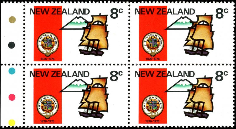 NEW ZEALAND Scott 593-596 - VF/MNH Stoplight Blocks of 4-Anniversaries