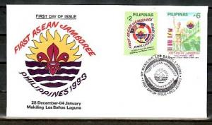 Philippines, Scott cat. 2286-2287. Asean Scout Jamboree. First day cover. ^