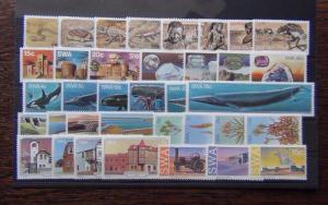 South West Africa 1975 1981 sets Animals Whales Aloes Castles Gemstones Bushmen