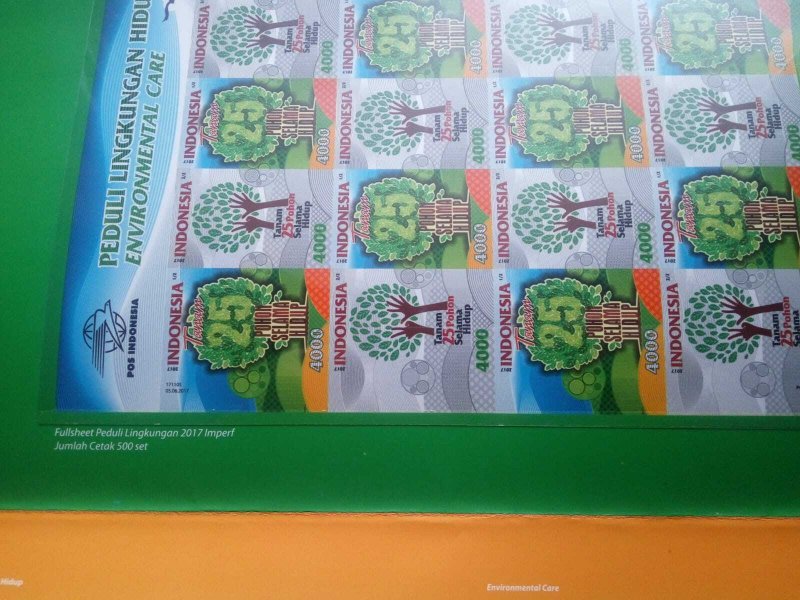 Indonesia Indonesie 2017 World Stamp Exhibition Imperf ENVIRONMENTAL#5(0001/2000