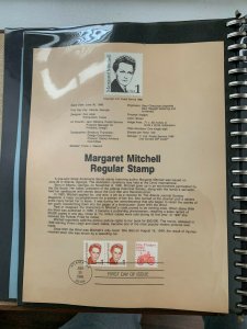 USPS Souvenir Page Scott  1986 Margaret Mitchell stamps