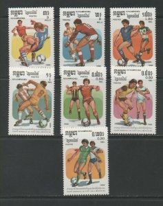 Thematic Stamps Sports - KAMPUCHEA 1986 FOOTBALL W.C. 680/6 7v mint