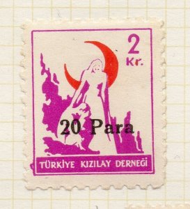 Turkey Crescent 1952 Child Welfare Fine Mint Hinged 20p. Surcharged NW-270733