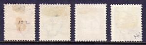 ICELAND — SCOTT 35,36,42,44 — 1902 KING CHRISTIAN IX ISSUE — USED — SCV $23.75