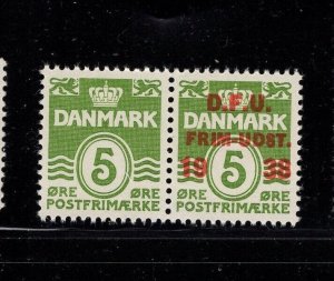 Denmark #263  (1938 Danish Philatelic Exhibition pair) VFMNH CV $4.50
