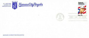 FDC #2097 Roberto Clemente Kansas City Royals Baseball Cover Puerto Rico 1984