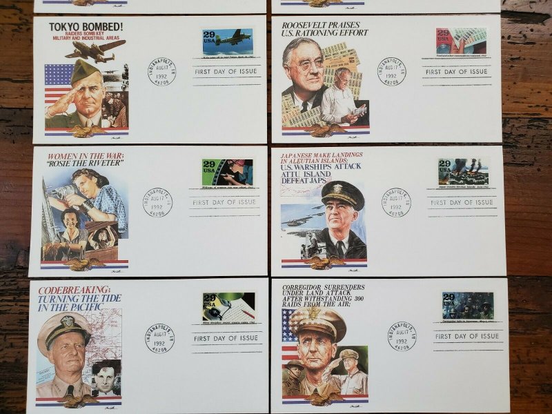 US 2765 A-J 1992 FDI Fleetwood Chris Calle Actor & NASA Artist Cachet Lot of 10