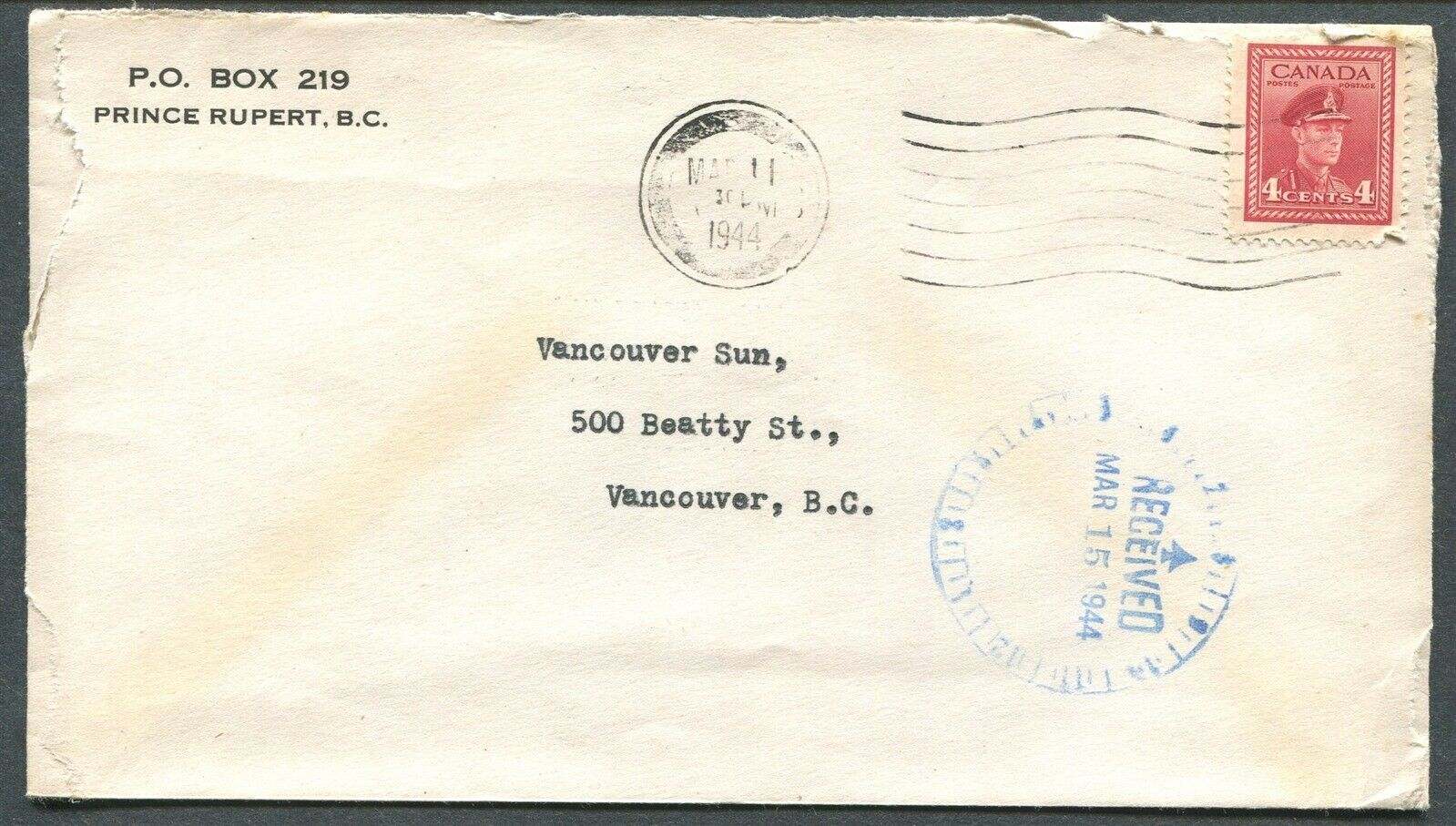 Canada Wwii Blackout Cancel Cover 