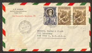 VATICAN CITY 162 & C29 (x2) STAMPS MARKS & CLERK AIRMAIL COVER 1959