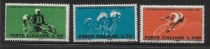 Italy 857-859 1962 World Bicycle Championships set MNH Light Gum Toning