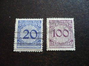 Stamps - Germany - Scott# 326, 328 - Used Partial Set of 2 Stamps