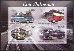 Burundi 2012 Transport Buses Sheet Imperf. MNH