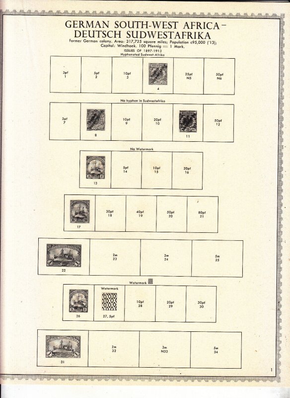 Germany - German Colonies - 21 Minkus pages 