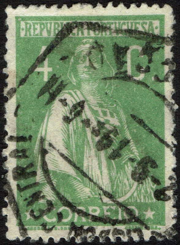 Portugal #239  Used - 4c light grn Ceres (1919)