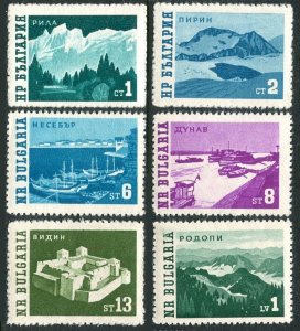 Bulgaria 1230-1234A, MNH. Mi . Landmarks 1962-1963. Mountains, Dunabe,