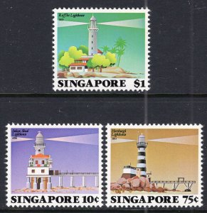 Singapore 397-399 Lighthouses MNH VF