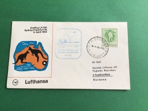 Australia Sydney Frankfurt Lufthansa  1965  Air Mail Flight Stamp Cover R45182