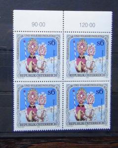 Austria 1996 Folk Custom and Art in block x 4 MNH