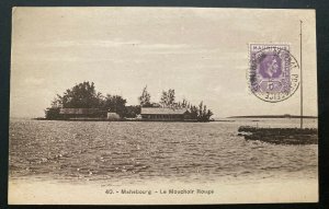 1940s Mauritius Real picture Postcard Cover RPPC The Red tissue View