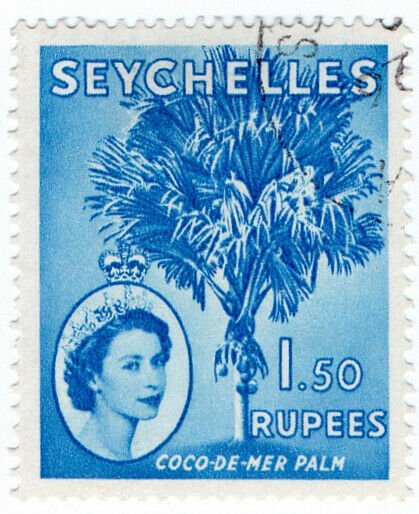 (I.B) Seychelles Postal : 1R50 Green (SG 185)